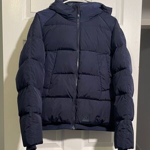 Kari Traa Navy Down Puffer Jacket with Hood